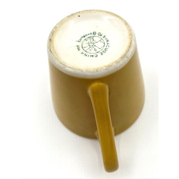 VTG Syracuse China Syralite Coffee Cup Mustard Yellow  MCM 6oz 60s Restaurant - Picture 4 of 6